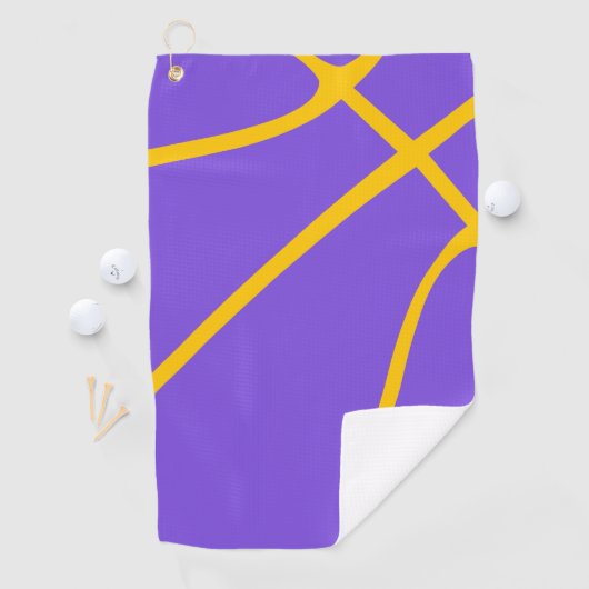 Serviette De Golf Confort de Dunk Violet et Jaune (En situation)