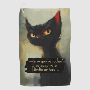 Serviette De Golf Connaissant Black Cat Sachez ce que vous voulez