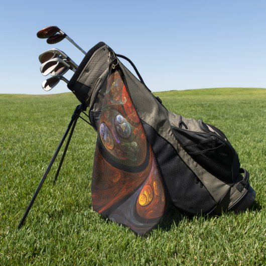 Serviette De Golf Connexion fluide Art Abstrait (Vert)