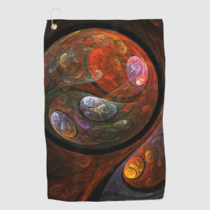 Serviette De Golf Connexion fluide Art abstrait cosmique moderne