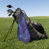 Serviette De Golf Constellation, art fractal abstrait fantastique (Vert)