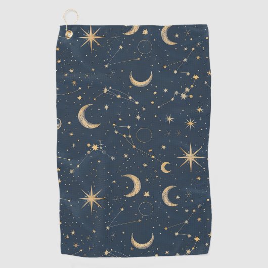 Serviette De Golf Constellation céleste - Nuit étoilée (1) (Devant)