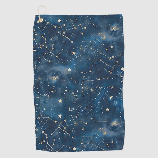 Serviette De Golf Constellation céleste - Nuit étoilée (6) (Devant)