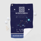 Serviette De Golf Constellation de l'hémisphère Nord Lyra (En situation)