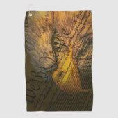 Serviette De Golf Constitution avec l'aigle chauve (Devant)