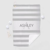 Serviette De Golf Contemporain Faux Argent Ombre Gris (En situation)