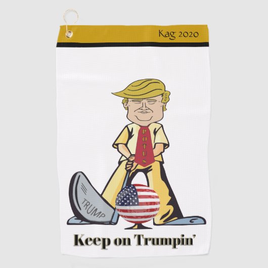 Serviette De Golf Continuez Sur La Trumpin' (Devant)
