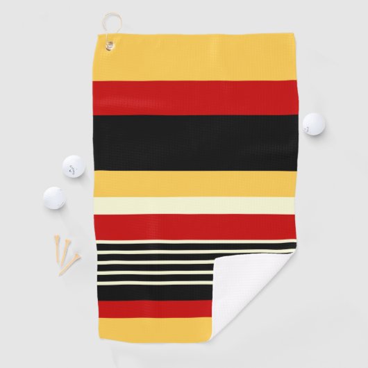 Serviette De Golf Contraste Jaune Avec Rouge (En situation)