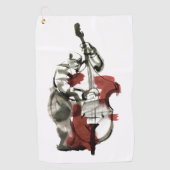 Serviette De Golf Contrebassiste (Devant)