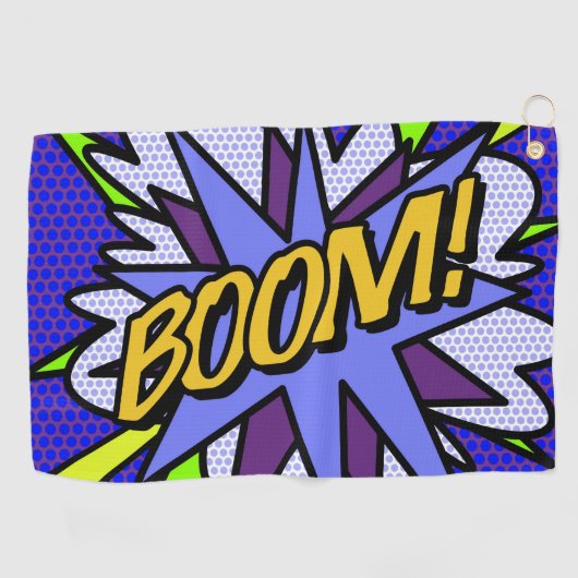 Serviette De Golf Cool amusant BOOM Comédie Livre Superhero (Horizontal)