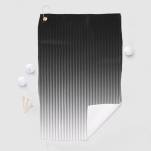 Serviette De Golf Cool élégant et design tendance rayures noir et bl