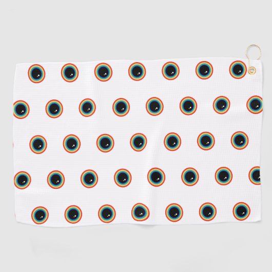 Serviette De Golf Cool Rainbow Eyes (Horizontal)