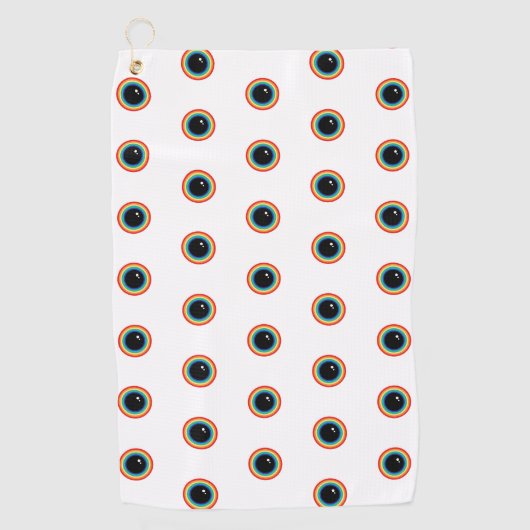 Serviette De Golf Cool Rainbow Eyes (Devant)