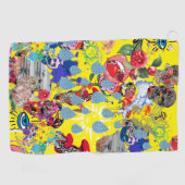 Serviette de golf Copenhagen Mashup en jaune (Horizontal)