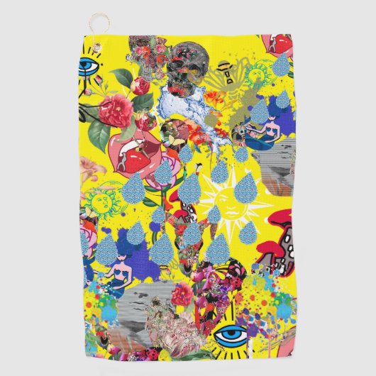 Serviette de golf Copenhagen Mashup en jaune (Devant)