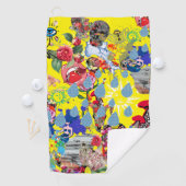 Serviette de golf Copenhagen Mashup jaune (En situation)