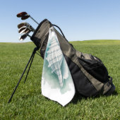 Serviette De Golf Coquillage côtier/nautique (Vert)
