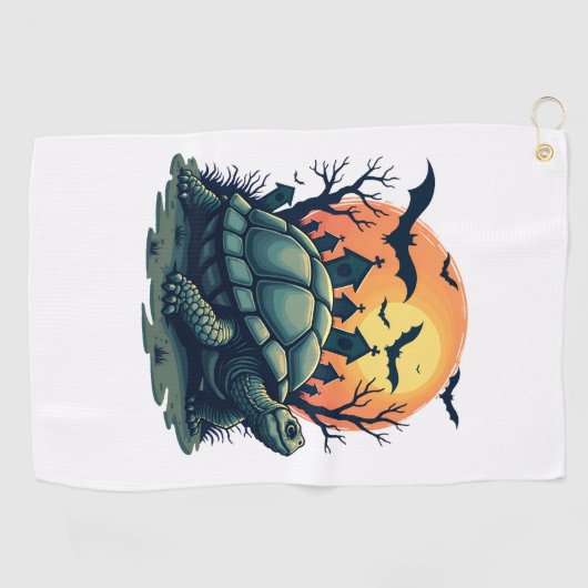 Serviette De Golf Coquille de tortue hurlante (Horizontal)