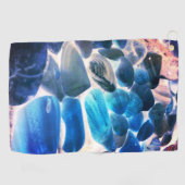 Serviette De Golf Coquille d'huîtres de mer, couleurs changées bleu (Horizontal)