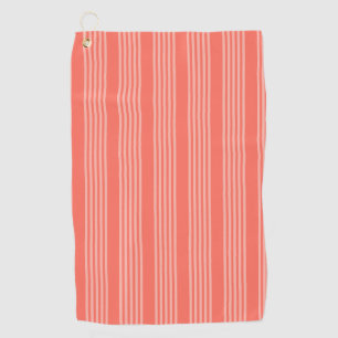 Serviette De Golf Corail vivant cinq bandes motif
