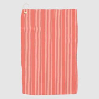 Serviette De Golf Corail vivant cinq bandes motif