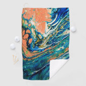 Serviette De Golf Coral N Bleu Plage Sud-Ouest Abstrait (En situation)