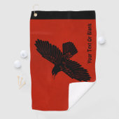 Serviette De Golf Corbeau rouge (En situation)