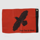 Serviette De Golf Corbeau rouge (Horizontal)