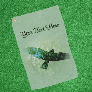 Serviette De Golf Corbeau transparent volant dans les cimes des arbr