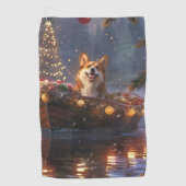 Serviette De Golf Corgi Christmas Festive Voyage (Devant)
