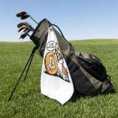Serviette De Golf Corgi Cool Aime la Cryptomonnaie (Vert)