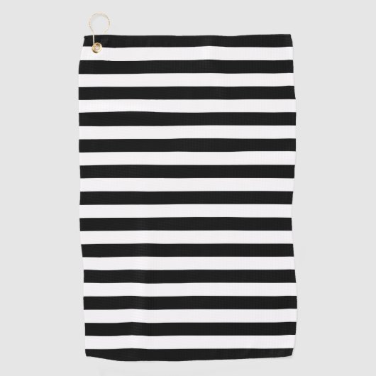 Serviette De Golf Cornwall flag stripes black white line pattern sym (Devant)