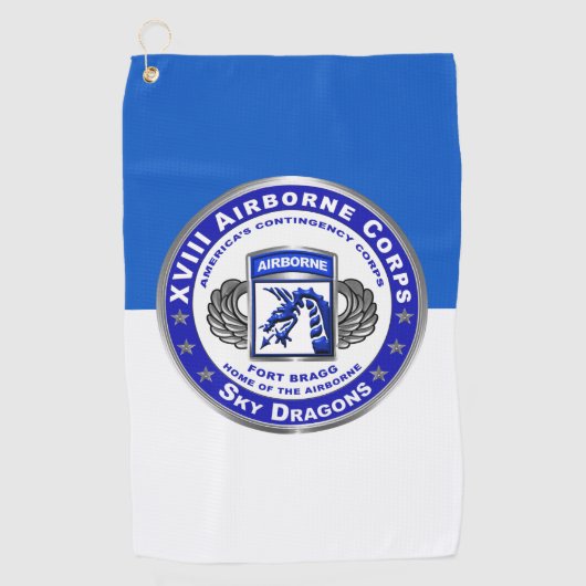 SERVIETTE DE GOLF CORPS AÉROPORTÉ XVIII  (Devant)