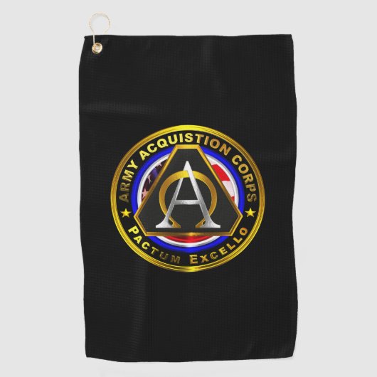 Serviette De Golf Corps d'acquisition de l'Armée (Devant)