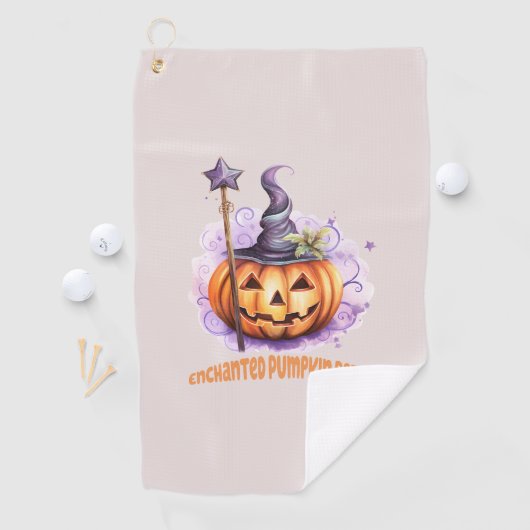 Serviette De Golf Correctif Citrouille enchâssé (En situation)