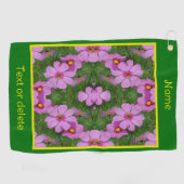 Serviette De Golf Cosmos rose Fleurs de marguerite Nature Personnali (Horizontal)