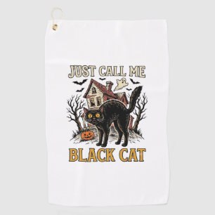 Serviette De Golf Costume Chat Noir Maison Hantée Drôle Halloween Sh