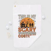 Serviette De Golf Costume de menuiserie effrayant Halloween Design V (En situation)