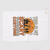 Serviette De Golf Costume de menuiserie effrayant Halloween Design V (Horizontal)