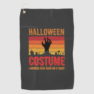 Serviette De Golf Costume Halloween Zombie Cimetière Rétro Horreur D
