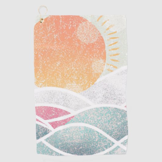 Serviette De Golf Côte/Plage/ensoleillé  (Devant)