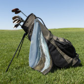 Serviette De Golf Côte rocheuse d'Aruba et océan bleu (Vert)