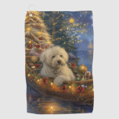 Serviette De Golf Coton De Tulear Noël Festive Voyage (Devant)