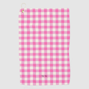 Serviette De Golf Cottagecore En vichy rose