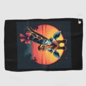 Serviette De Golf Cou de girafe comme un Rollercoaster Run Funny Ret (Horizontal)