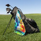 Serviette De Golf Couch Arc-en-ciel (Vert)
