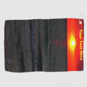 Serviette De Golf Couché de soleil de Floride (Horizontal)