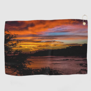 Serviette De Golf Coucher de soleil à Praia, Cap Vert