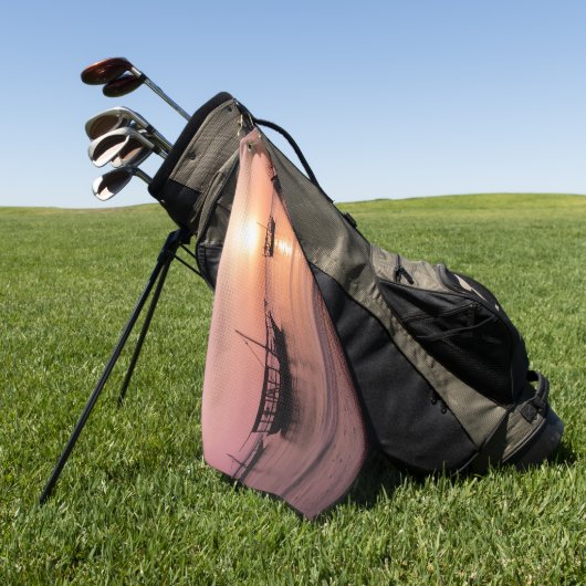 Serviette De Golf Coucher de soleil à Zanzibar (Vert)