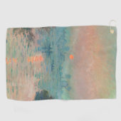 Serviette De Golf Coucher de soleil de Monet sur la Seine Impression (Horizontal)